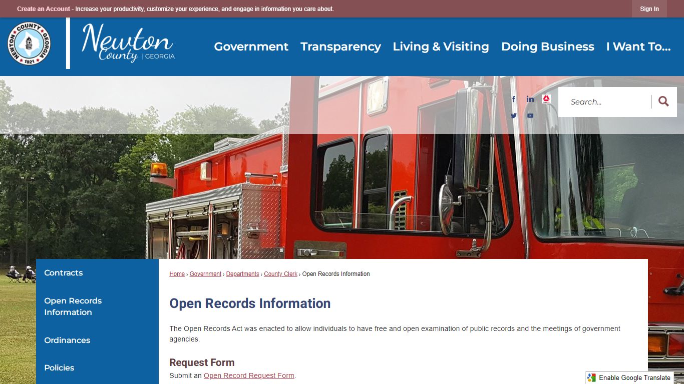 Open Records Information | Newton County, GA